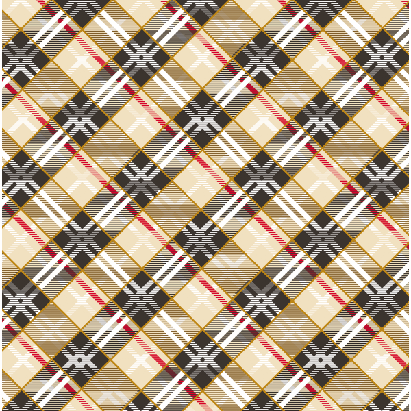 Geschenkpapier Röllchen 70x150cm Karo beige-schwarz Weihnachten geeignet