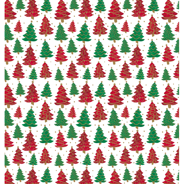 Weihnachten - Geschenkpapier - Röllchen - 70x150cm - Kraft Tannen rot-grün