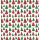 Weihnachten - Geschenkpapier - Röllchen - 70x150cm - Kraft Tannen rot-grün