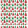 Weihnachten - Geschenkpapier - Röllchen - 70x150cm - Kraft Tannen rot-grün