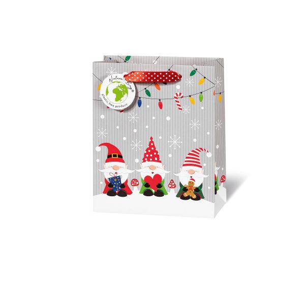 Weihnachten - Geschenktasche - Medium Format - 23 x 19 x 9 cm - Wichtel Party