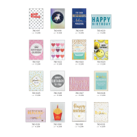 BlingBling Cards - 384 Glückwunschkarten mit Umschlägen - 64 Dekore - Bundle UVP: € 1148,16 - ohne Drehständer