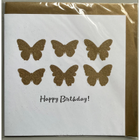 Geburtstag - Black & Gold - Glückwunschkarte...