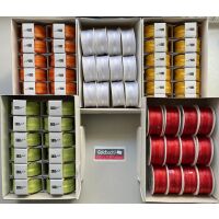 Susifix Ziehschleifenband ORANGE 25mmx3m, 12 Spulen im Umkarton UVP: € 42,00