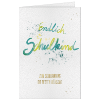A Schulanfang Glückwunschkarte mit Briefumschlag zur...