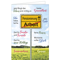 Pensionierung Glückwunschkarte zur Rente mit...