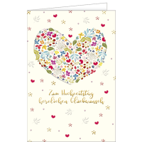 Hochzeitstag Glückwunschkarte mit Briefumschlag,...