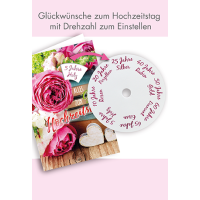 Hochzeitstag Glückwunschkarte mit verstellbaren...