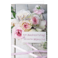 Hochzeitstag Glückwunschkarte mit Briefumschlag,...