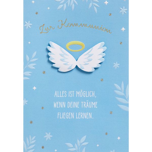 Kommunion Engelsflügel Alles ist möglich Karte mit Umschlag, unverpackt, Engelsflügel, Alles ist möglich,...