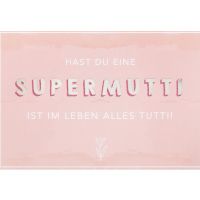 Muttertag Supermutti Karte mit Umschlag, unverpackt,...