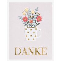 Danke Midi-Glückwunschkarte Blumenkärtchen mit...