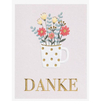 Danke Midi-Glückwunschkarte Blumenkärtchen mit...