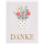 Danke Midi-Glückwunschkarte Blumenkärtchen mit Klammer und Umschlag Danke Blumenstrauß in Tasse