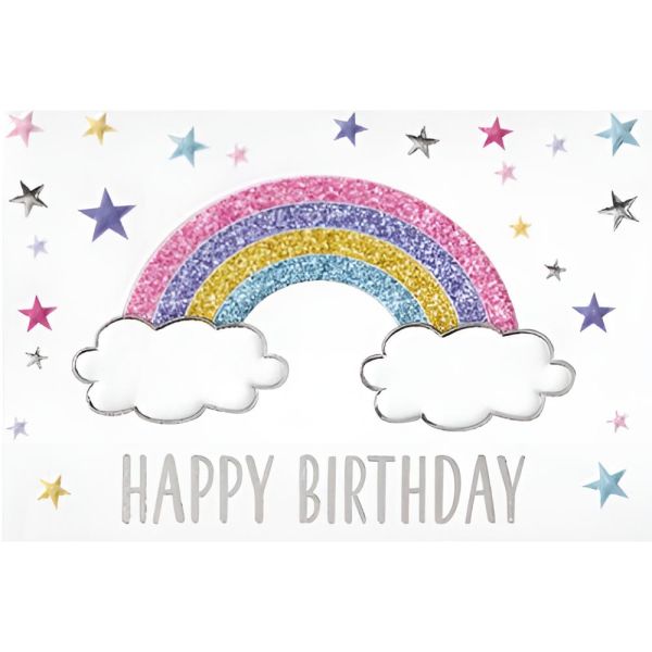 Geburtstag Karte mit Umschlag, Mini Karte, Regenbogen, Happy Birthday