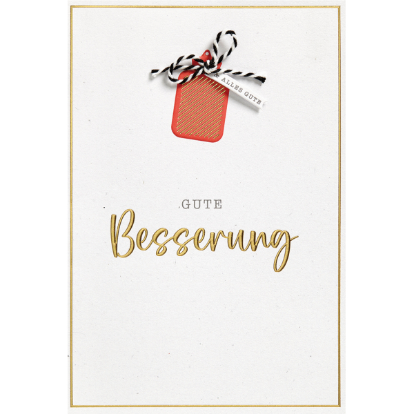 Genesungskarte „Gute Besserung!“ Mit Pinguin-Motiv – DIN A6, Inkl. Umschlag, Made In Germany