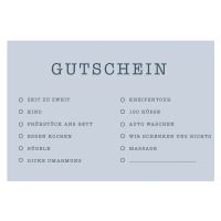 Gutschein unverpackte Glückwunschkarte mit Umschlag...