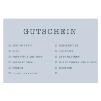 Gutschein unverpackte Glückwunschkarte mit Umschlag...