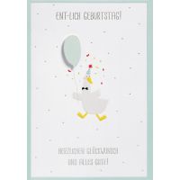 Geburtstag Karte mit Umschlag, unverpackt, Luftballon...