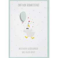 Geburtstag Karte mit Umschlag, unverpackt, Luftballon...