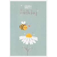 Geburtstag Karte mit Umschlag, unverpackt, Biene Blume...