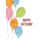 Geburtstag Karte mit Umschlag,  bunte Luftballons Happy Birthday