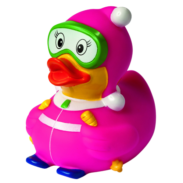 Skifahrer Sportente Quietscheente Badeente ca. 8 cm gross