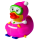 Skifahrer Sportente Quietscheente Badeente ca. 8 cm gross