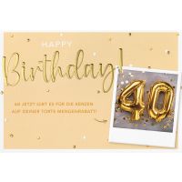 40. Geburtstag Karte mit Umschlag, unverpackt,...