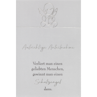 Trauer Beileid Kondolenz Karte mit Umschlag, unverpackt,...