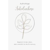Trauer Beileid Kondolenz Karte mit Umschlag,  Aufrichtige...