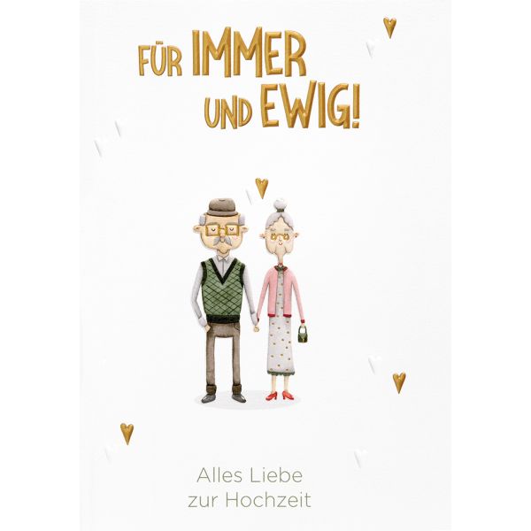Hochzeit Karte mit Umschlag, unverpackt, Für immer und Ewig!