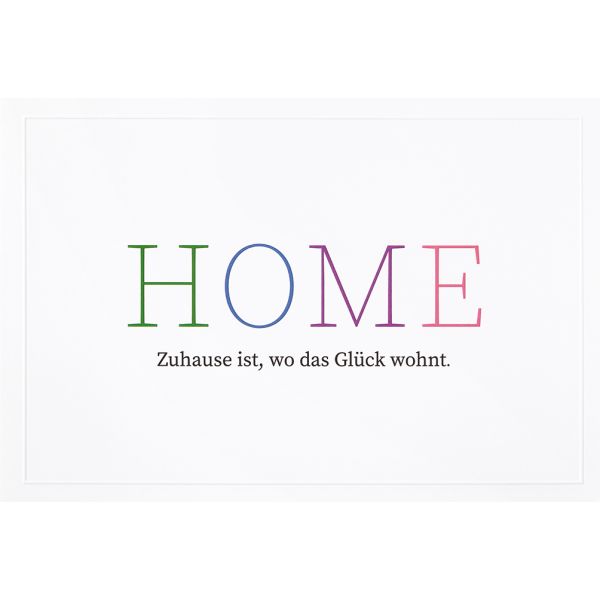 Einzug Umzug Karte mit Umschlag, unverpackt, Home Zuhause ist, wo das Glück wohnt