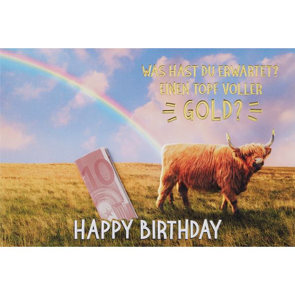 Express Yourself Geldkarte 'Happy Birthday 16' – Mit Umschlag, Innen Blanko Zum Geld Verschenken