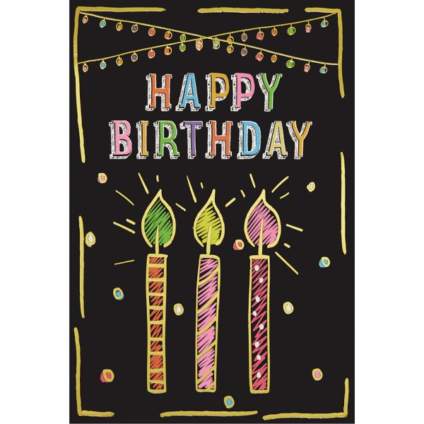 Geburtstag Karte mit Umschlag,  Girlande Kerze Happy Birthday