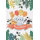 Geburtstag Karte mit Umschlag,  Giraffe Elefant Zebra Kindergeburtstag Happy Birthday