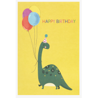 Geburtstag Karte mit Umschlag,  Dinosaurier Luftballons...