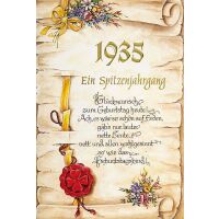 91. Geburtstag Jahrgang 1935 Karte mit Umschlag, Innentext