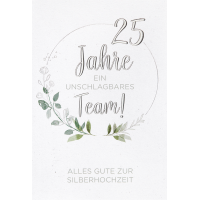 Silberhochzeit Karte mit Umschlag, unverpackt, 25 Jahre...