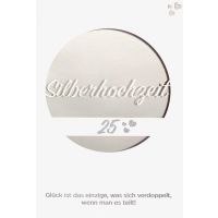 Silberhochzeit Karte mit Umschlag,  Silberhochzeit 25...