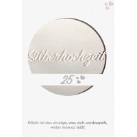 Silberhochzeit Karte mit Umschlag,  Silberhochzeit 25...