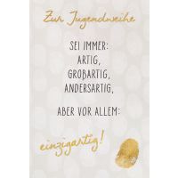 Jugendweihe Karte mit Umschlag, unverpackt, sei immer:...
