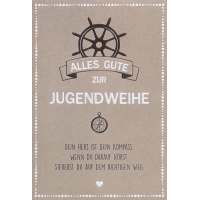Jugendweihe Karte mit Umschlag, unverpackt, Steuerrad...