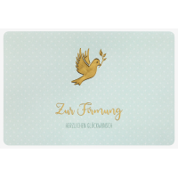 Firmung Karte mit Umschlag, unverpackt,, Taube Zweig...