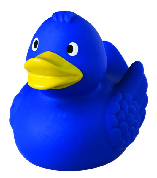 Ente blau - unifarbene Enten - Quietscheente - Badeente - ca. 8 cm gross