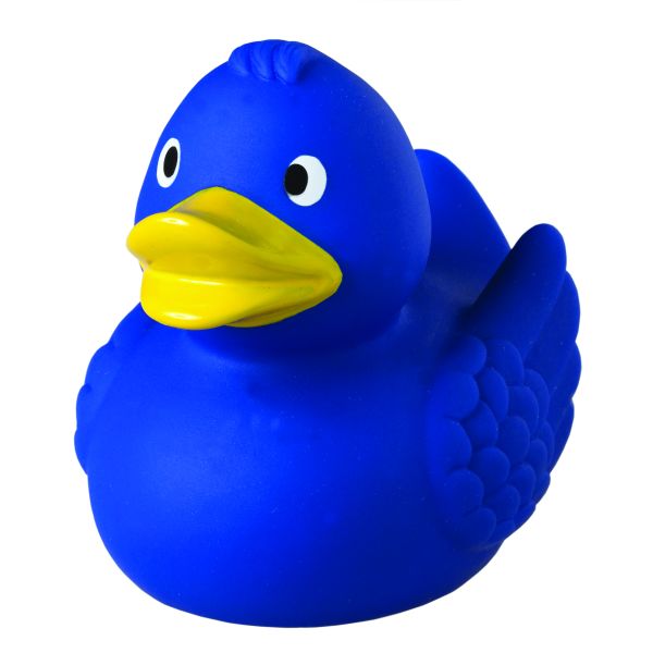 Ente blau unifarbene Enten Quietscheente Badeente ca. 8 cm gross
