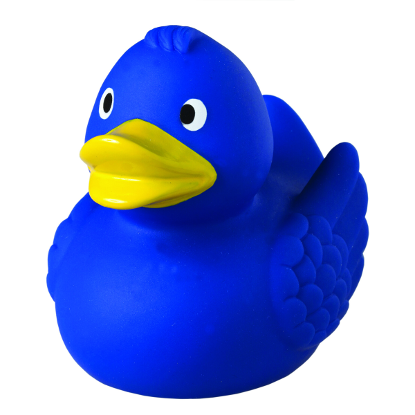 Ente blau unifarbene Enten Quietscheente Badeente ca. 8 cm gross