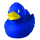 Ente blau unifarbene Enten Quietscheente Badeente ca. 8 cm gross
