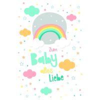 Geburt Baby Freudiges Ereignis  Karte mit Briefumschlag...