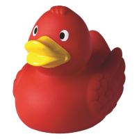 Ente rot unifarbene Enten Quietscheente Badeente ca. 8 cm...